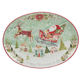 CERTIFIED INTERNATIONAL Joy of Christmas Oval Platter 16" x 12"