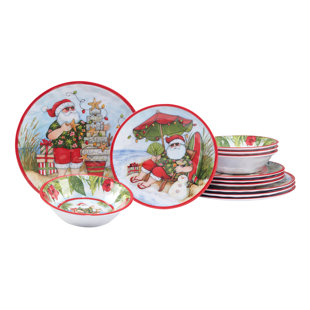CERTIFIED INTERNATIONAL Santa's Wish 12 pc Dinnerware Set