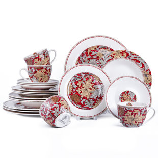 STP GOODS Autumn Garden Fine China Dinnerware Set - Service for 4