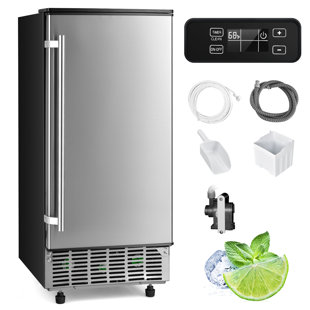 Costway 80 Lb. Daily Production Cube Clear Ice Freestanding Ice Maker