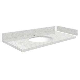 TRANSOLID 40.25'' Quartz Single Bathroom Vanity Top with Sink