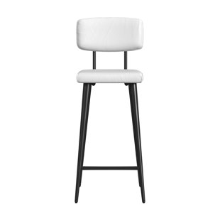 WILLISTON FORGE Bertita Upholstered Counter Stool with Metal Frame