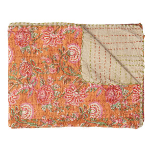 TAJ HOTEL Kantha Handmade Throw Blanket