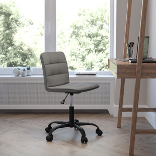BLUE ELEPHANT Home and Office Armless Task Office Chair with Tufted Back/Seat