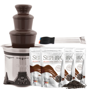 SEPHRA THE ELITE - 19" Home Fondue Fountain DARK Chocolate Package