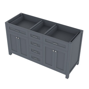 ALYA BATH Norwalk 59" Double Bathroom Vanity Base only