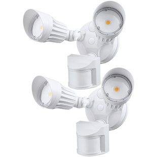 LEDVANS LED Security Wall Light, Motion Sensor Flood Lights, Adjustable Head, 150W Equiv. (Set of 2)