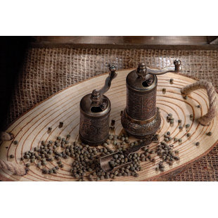 MOOGCO Salt And Pepper Grinder Set - Herb Grinder - Pepper Grinder Mill - Pepper Mill - Spice Grinder - Salt Grinder - Coffee Bean Grinder - Spice Grinder Manual (Set of 2)