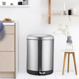 SANGDO Steel Step On Trash Can - 8 Gallons