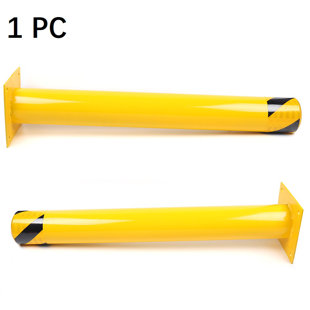 JOYDING 36 in. H x 8 in. W Safety Bollard Steel Bollard Post Yellow Signs Pipe Steel Barrier