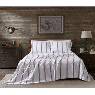 NEW SEASON NATURALLY YOURS FLPRTSGSS-T/D/Q/K-Parent-NL Flannel Striped Sheet Set