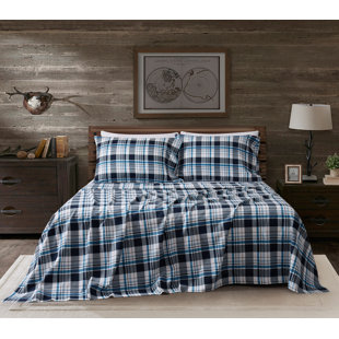 NEW SEASON NATURALLY YOURS FLPRCPMNSS-T/D/Q/K-Parent-NL Flannel Plaid Sheet Set