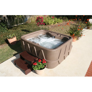 AQUAREST SPAS, POWERED BY JACUZZI® PUMPS AquaRest Discover AR400 4-Person 20-Jet Plug & Play Hot Tub with LED Waterfall