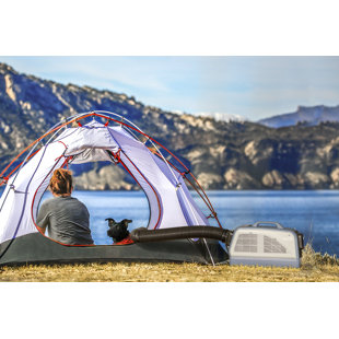 SUNJOY IceCove Portable Air Conditioner with two Batterie, 2500 BTU, 40Ah/896Wh large capacity battery