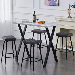 CORRIGAN STUDIO 70cm Upholstered Velvet Stool (Set of 4)