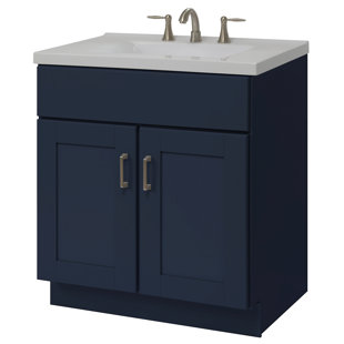 SUNNYWOOD Blue Topaz 30 Single Bathroom Vanity Base Only in Blue