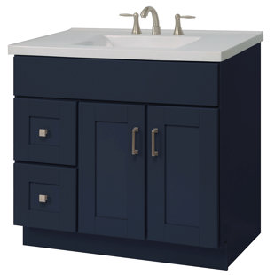 SUNNYWOOD Blue Topaz 36 Single Bathroom Vanity Base Only in Blue