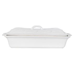 JULISKA Berry & Thread 13" Rectangular Baker with Lid - Whitewash