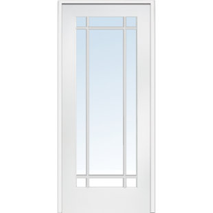 MMI DOOR 80'' Solid + Manufactured Wood Glass French Doors