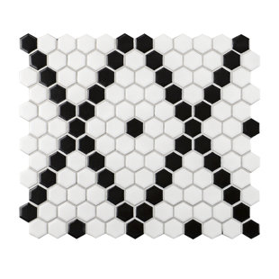 WS TILES® 1'' W x 1'' L Porcelain Tile Mosaic Sheet