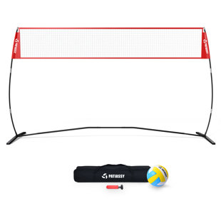 OXYGIE 14ft Freestanding Volleyball Practice Net for Indoor or Outdoor