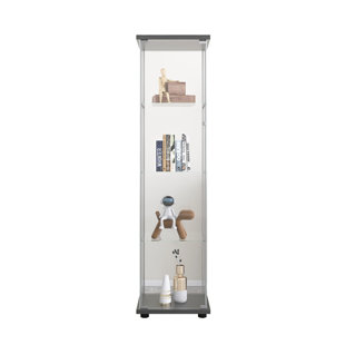 HOVEYY 64.7'' H x 16.7'' W Wood Trophy Display Case