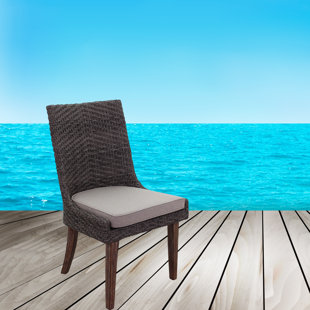 COURTYARD CASUAL FURNITURE Outdoor Dining Side Chair with Sunbrella Cushion (Set of 2)