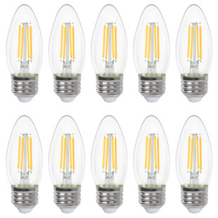 CANDEX LIGHTING 40 Watt Equivalent B11 12V E26/Medium (Standard) 2700K LED Bulb (Set of 10)