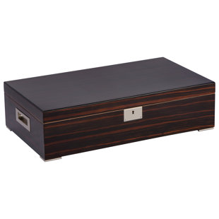 HUMIDOR SUPREME Valentino 250 Count Cigar Humidor, High Lacquer Finish W/ Adjustable Dividers