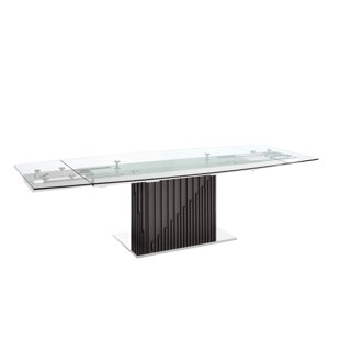 CASABIANCA FURNITURE Moon Extendable Glass Dining Table