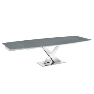 CASABIANCA FURNITURE X Base Extendable Trestle Dining Table
