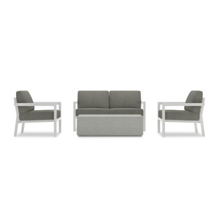 HARMONIA LIVING Pacifica Mason 4 - Person Outdoor Seating Group with Sunbrella Cushions