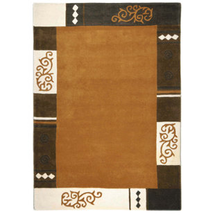 THEKO Ambadi Solid Colour Wool Hand Tufted Area Rug
