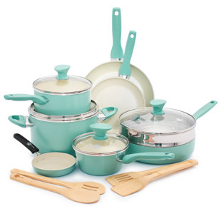 GreenPan Rio Healthy Ceramic Nonstick 16 Piece Cookware Set