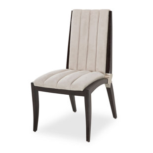 MICHAEL AMINI Paris Chic Tufted Parsons Chair in Ivory