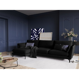 Micadoni Home 2 - Piece Velvet Made to Order Corner Sofa