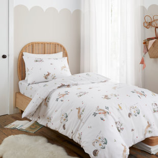 BIANCA COTTON Bunny Rabbit Friends Cotton Duvet Cover Set