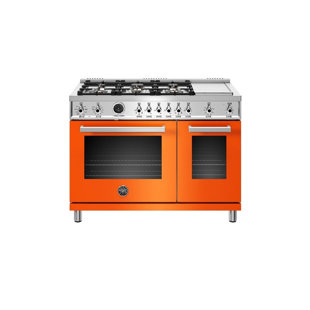 Bertazzoni 48" 4.6 Cubic Feet Dual Fuel Freestanding Range