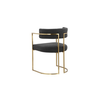 SHATANA HOME Torr Upholstered Metal Arm Chair