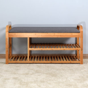 BUTHREING Wood Storage Bench