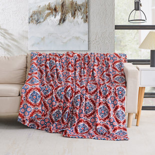 SPIRIT LINEN Printed Plush Blanket