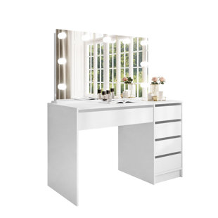 BRAYDEN STUDIO Amarys Dressing Table with Mirror