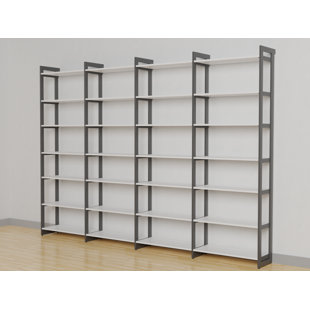 MARTHA STEWART California Closets® The Everyday System™ 87.25" H X 120.75" W Stainless Steel Etagere Bookcase