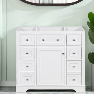 AFIA PREMIUM COLLECTION 34.5 Single Bathroom Vanity Base Only in White