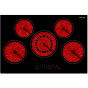 Gaslandchef 30" Black Electric 5 Burner Cooktop with Dual Size Power Burner