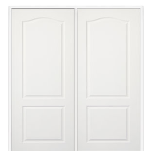 VERONA HOME DESIGN Princeton 80'' Solid + Manufactured Wood Paneled French Doors