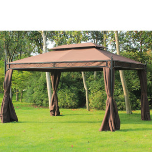 DAKOTA FIELDS Bertha 4m x 3m Steel Patio Gazebo