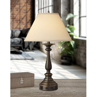MEDALLION LIGHTING Traditional Madison Bronze Metal Table Lamp