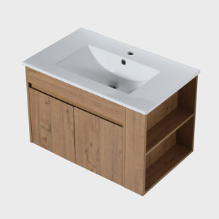 BEYONG 30'' Wall Mounted Single Bathroom Vanity with Top
