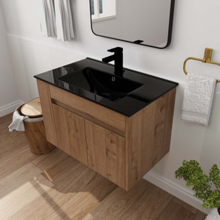 BEYONG 30" W x 18" D x 19" H Wall-Mounted Single Bathroom Vanity